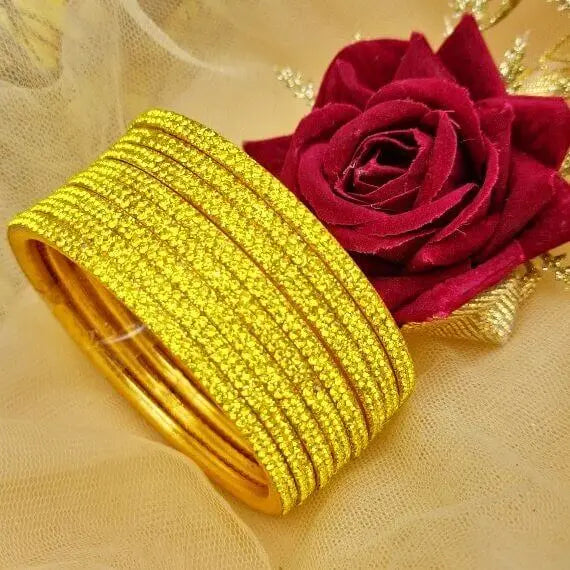 Yellow fashion bangles discount