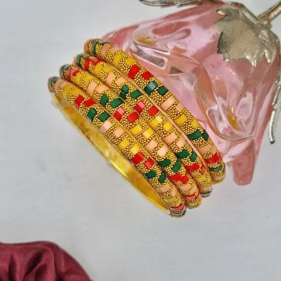 DualGleam Bangles Set - Saajha Fashion