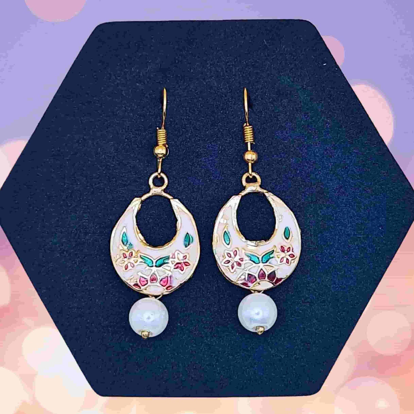 Meenakari Dangler Earring - Saajha Fashion