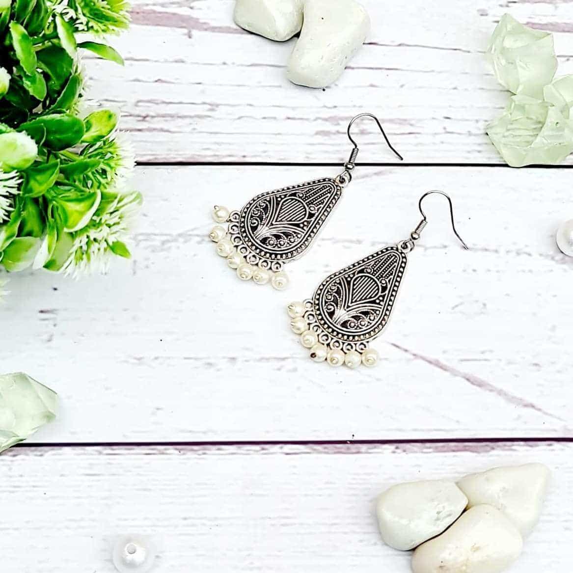 Enchanted Oxidised Earring - Saajha Fashion