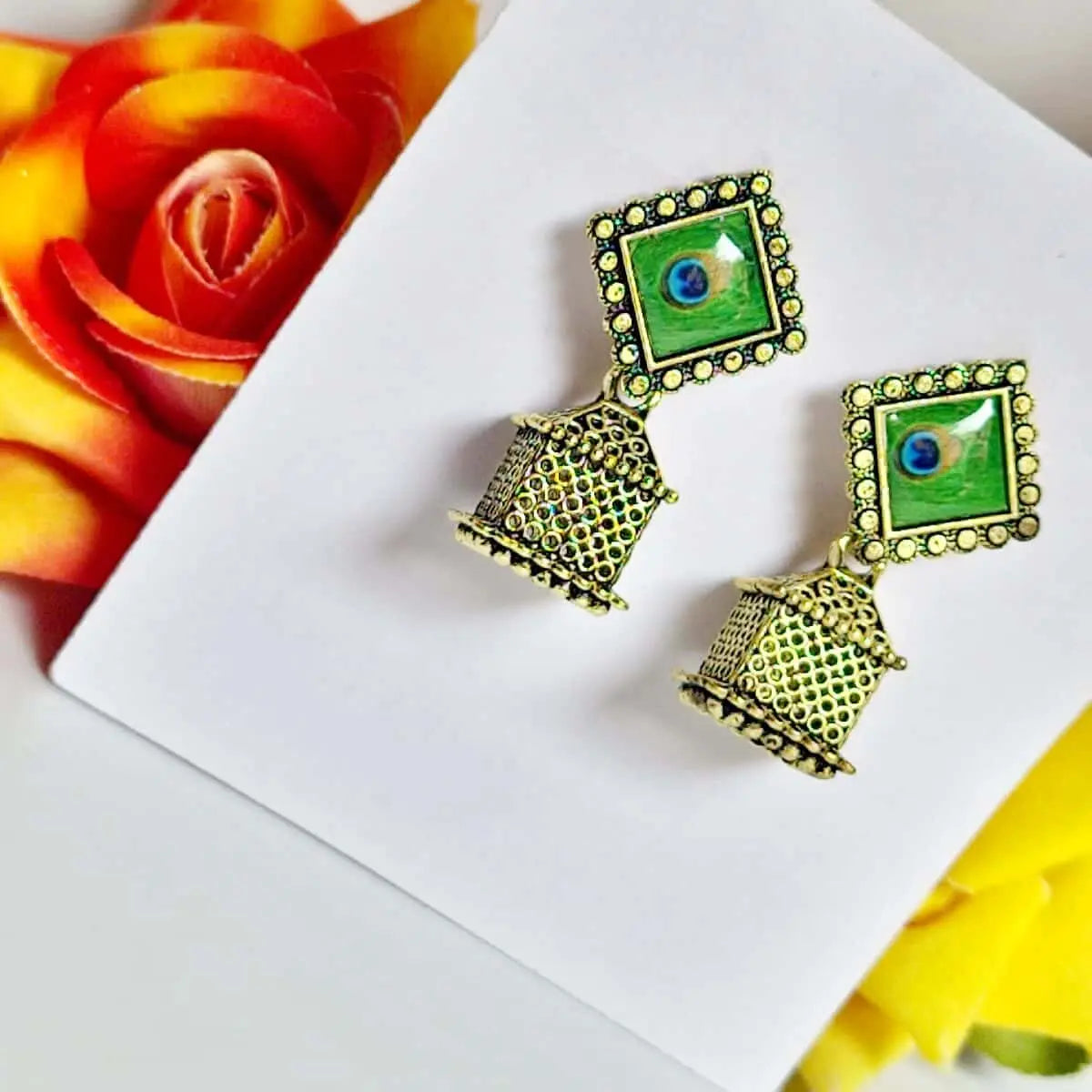 Peacock Perfection Earring - Saajha Fashion