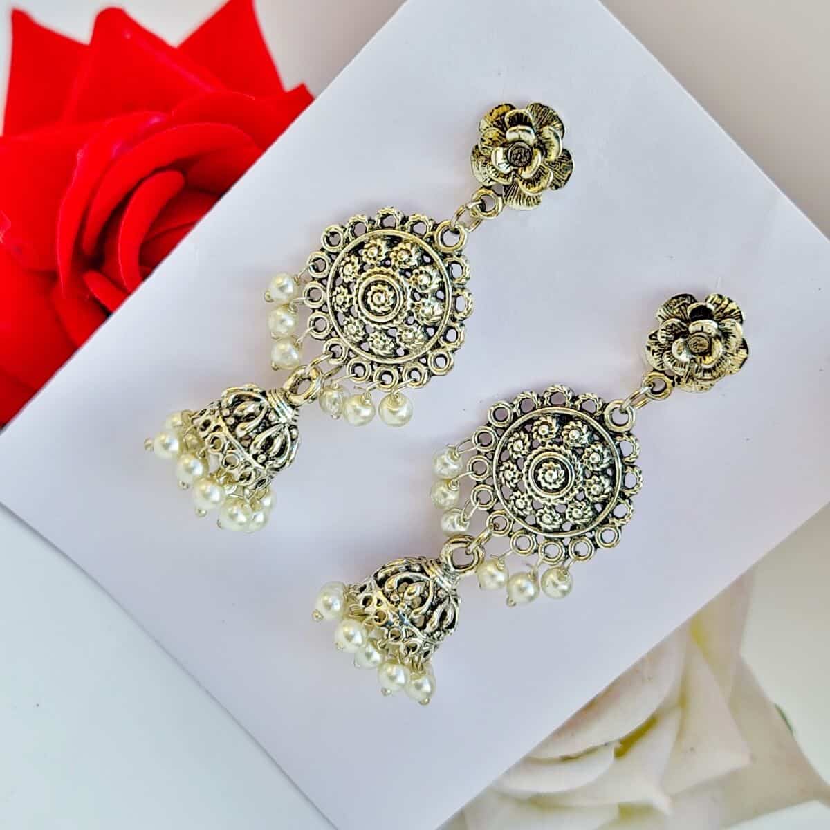 Blushing Petals Earring - Saajha Fashion