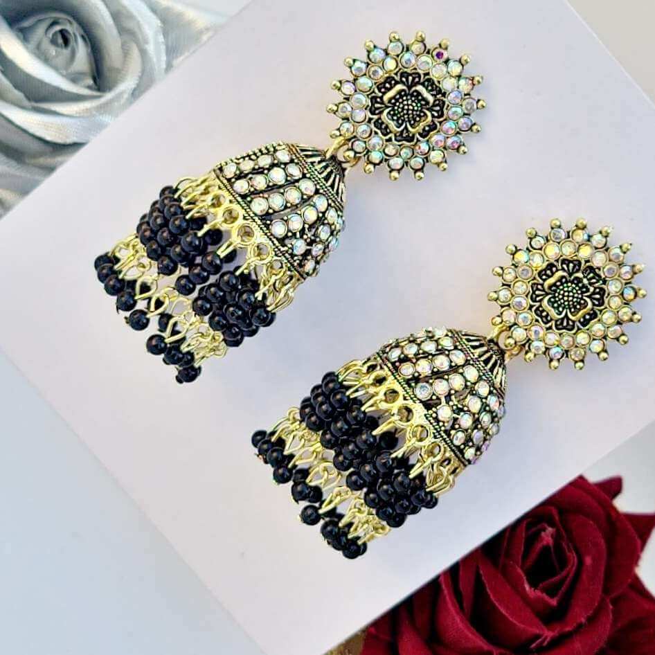 Stone Stud Jhumki - Saajha Fashion