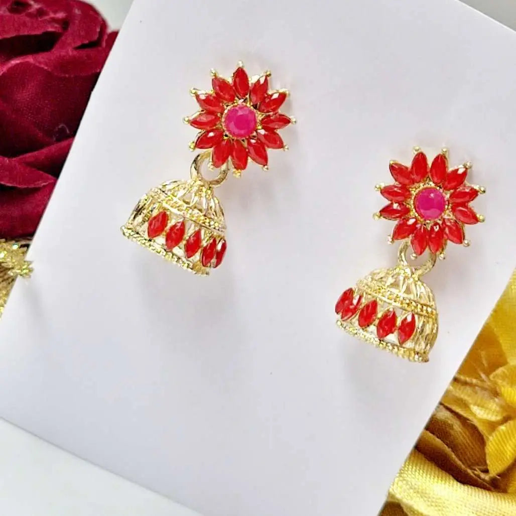 Red online designer earrings