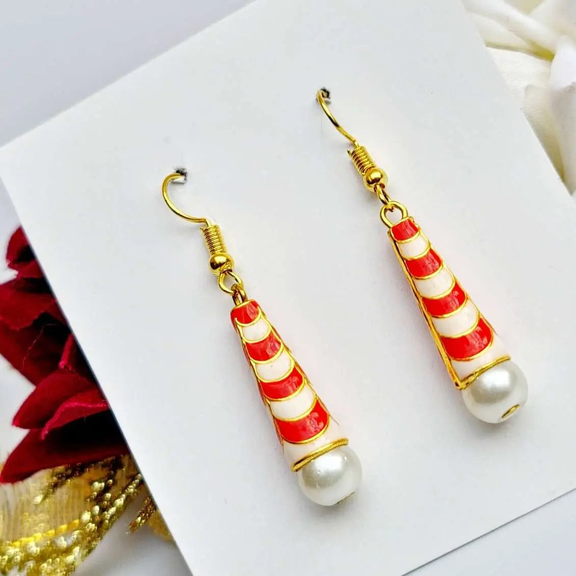 Meenakari Dangler Earring - Saajha Fashion