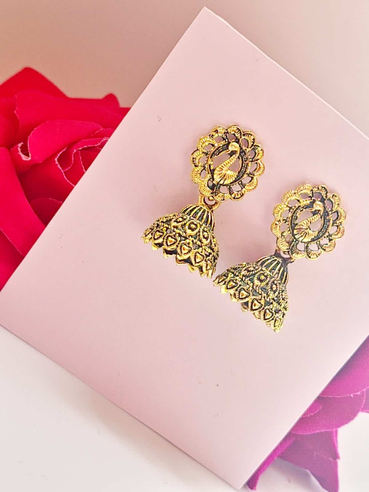 Peacock Perfection Earring - Saajha Fashion
