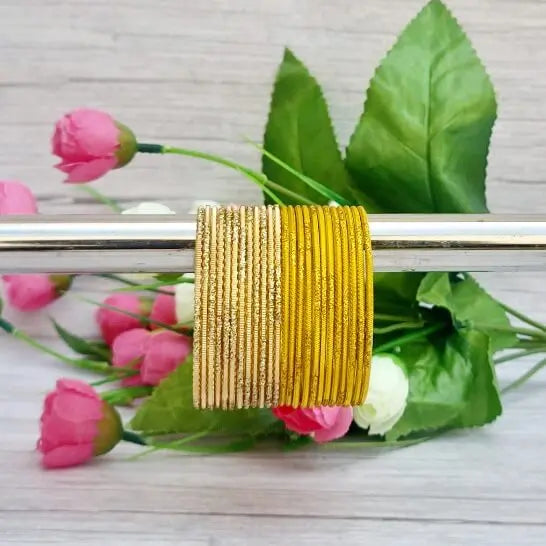 Metal 2025 bangles golden