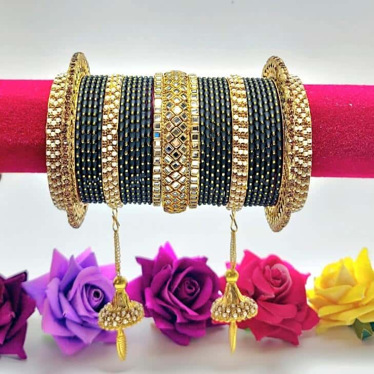 Dazzling Starlight Spark Bangles Set - Saajha Fashion