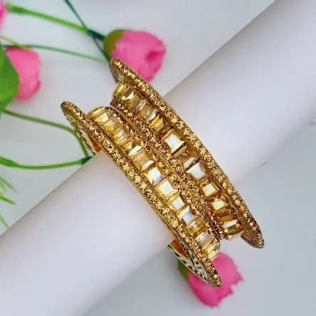 Azure Beaded Bangles Kada - Saajha Fashion