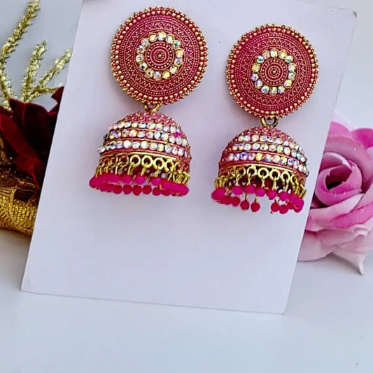 Stone Stud Jhumki - Saajha Fashion