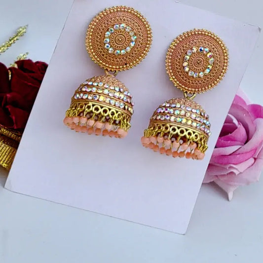 Stone Stud Jhumki - Saajha Fashion