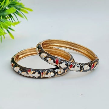 Black Floral Kada