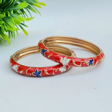 Red Floral Kada