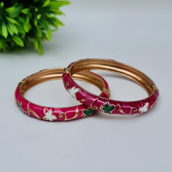 Pink Enamel Kada