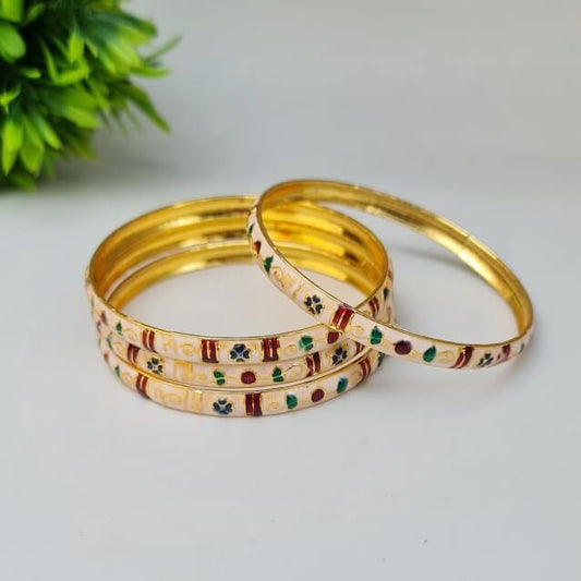 Enamel Creme Bangles