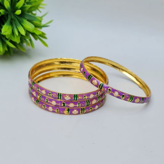 Purple Enamel Bangles