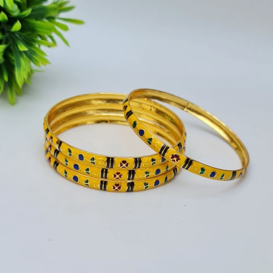 Yellow Painted Bangles