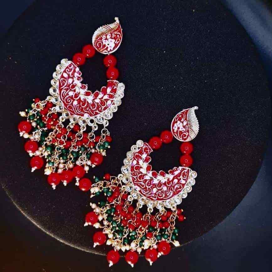 Noir Dangle Chandbali - Saajha Fashion