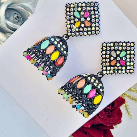 Kundan Delight Jhumki - Saajha Fashion