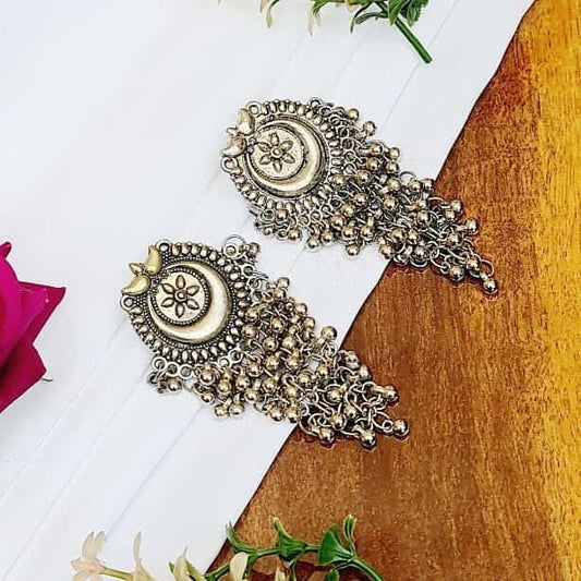 Whispers Oxidized Earrings - Saajha Fashion