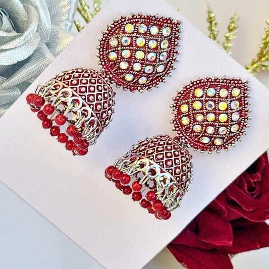Stone Stud Jhumki - Saajha Fashion