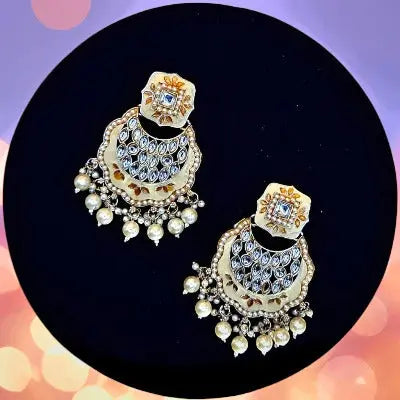 Beaded Dangle Earrings - Saajha Fashion