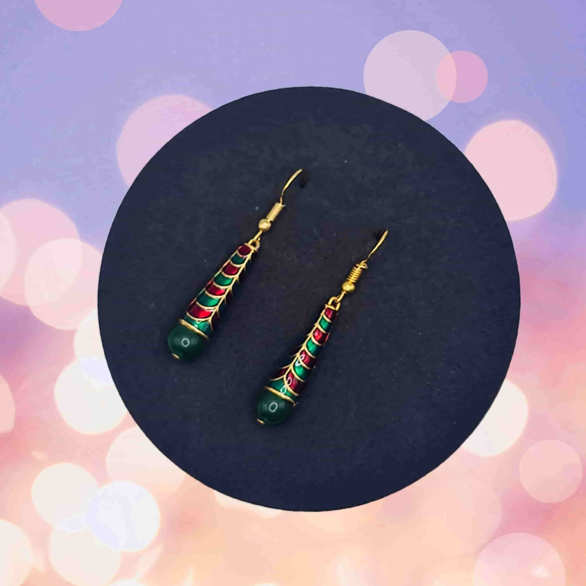 Meenakari Dangler Earring - Saajha Fashion