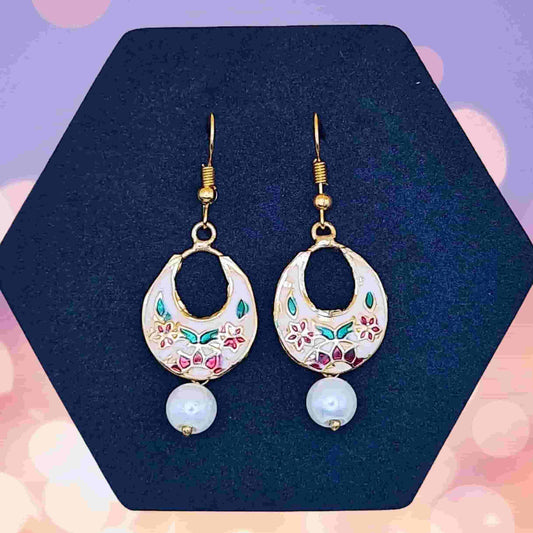 Meenakari Dangler Earring - Saajha Fashion