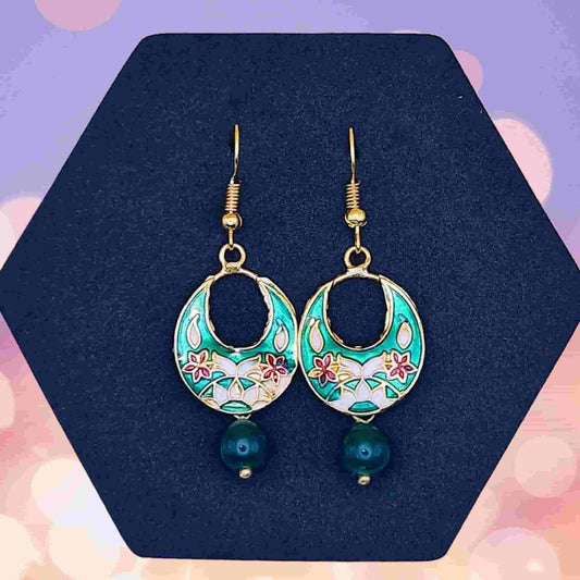 Meenakari Dangler Earring - Saajha Fashion