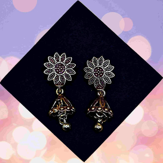 Gold Black Gilded Trinket Earring - Saajha Fashion
