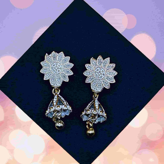 Blue Gilded Trinket Earring - Saajha Fashion