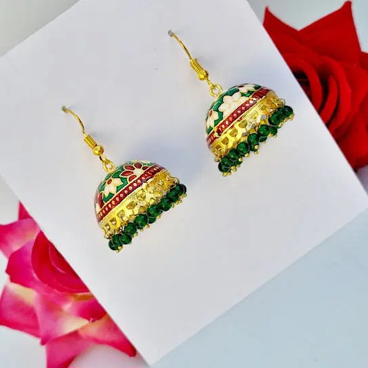Meenakari Bliss Jhumki - Saajha Fashion