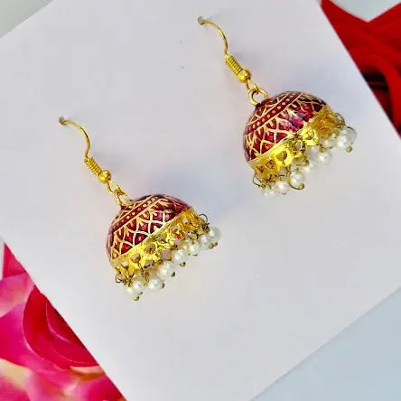 Meenakari Bliss Jhumki - Saajha Fashion
