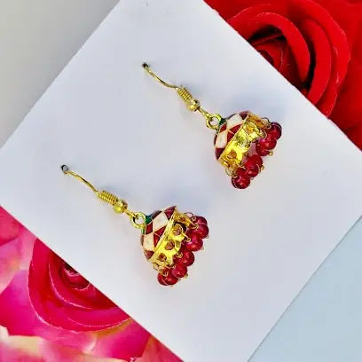 Meenakari Bliss Jhumki - Saajha Fashion