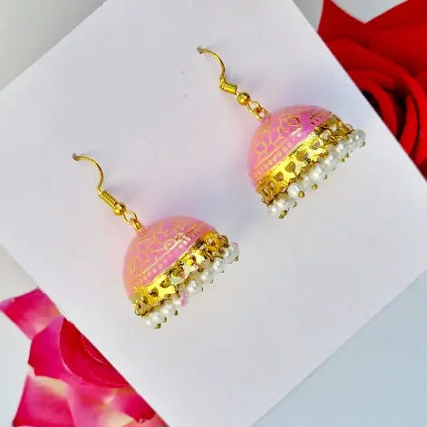 Meenakari Bliss Jhumki - Saajha Fashion