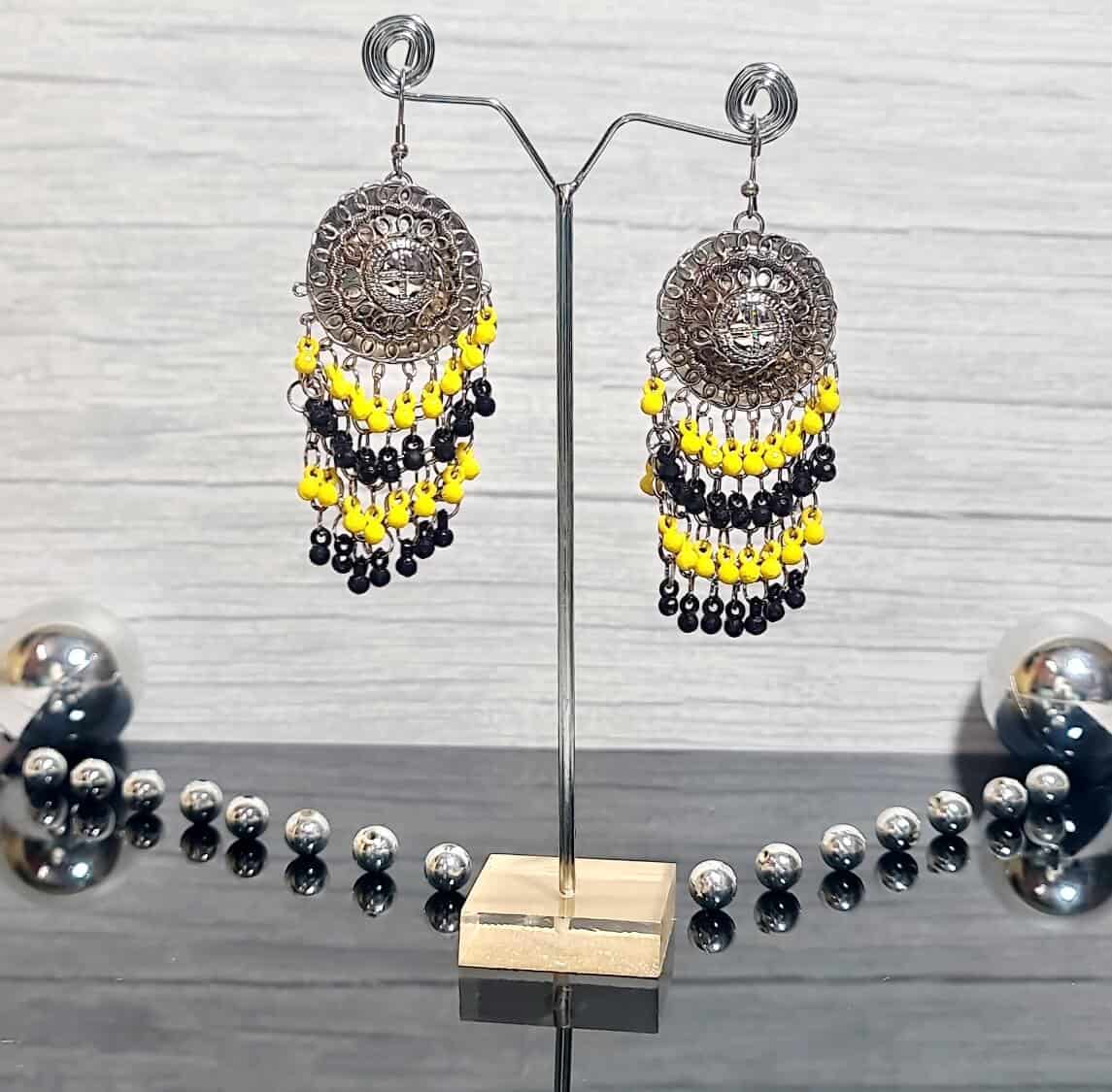 Whispers Oxidized Earrings - Saajha Fashion