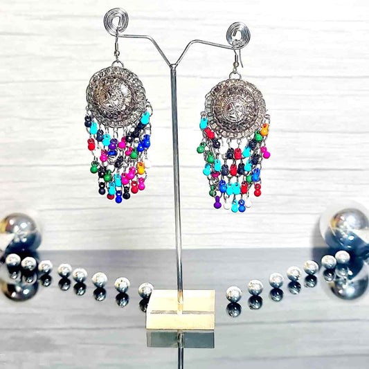 Whispers Oxidized Earrings - Saajha Fashion