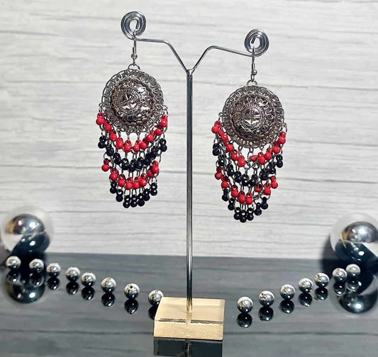 Whispers Oxidized Earrings - Saajha Fashion