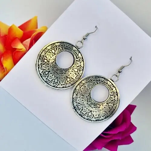 Black Enamel Earrings - Saajha Fashion