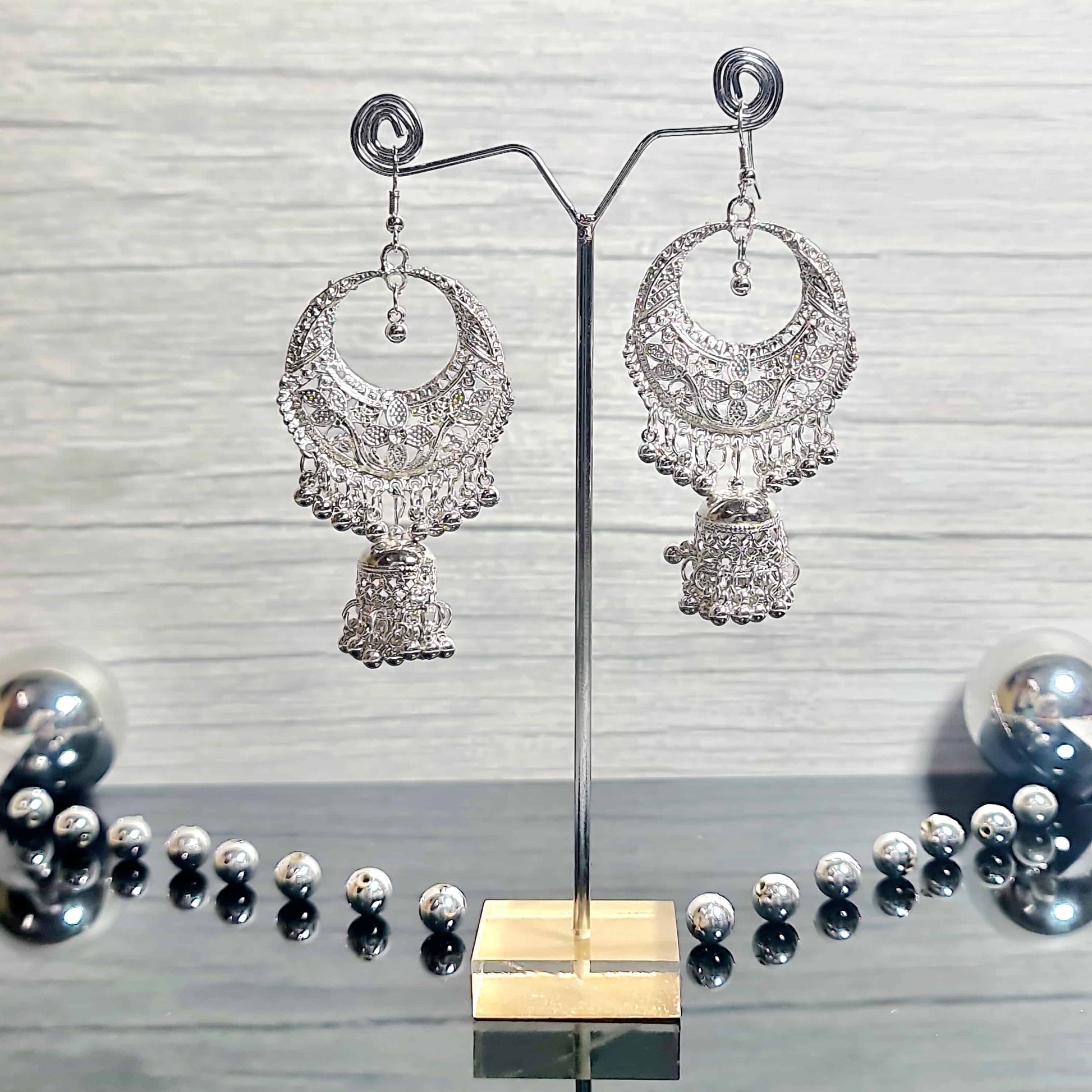 Silver Gypsy bell Earring - Saajha Fashion