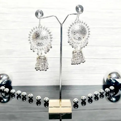 Oxidised silver earring - Saajha Fashion
