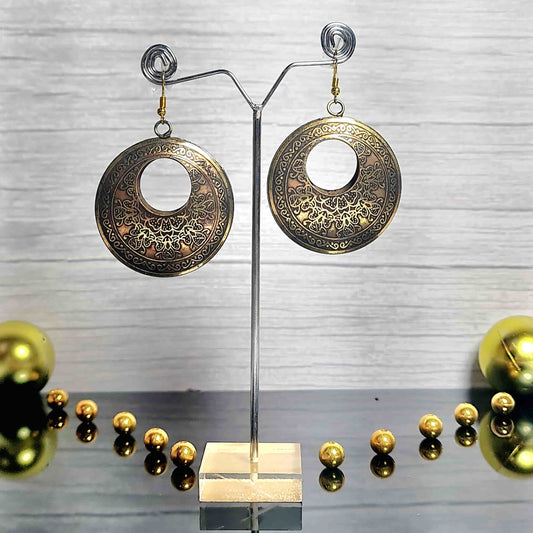 Gold Enamel Earrings - Saajha Fashion