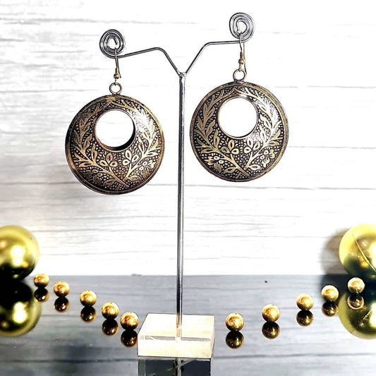 Gold Enamel Earrings - Saajha Fashion