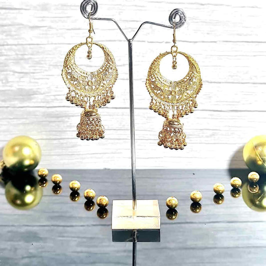 Golden Gypsy bell Earring - Saajha Fashion