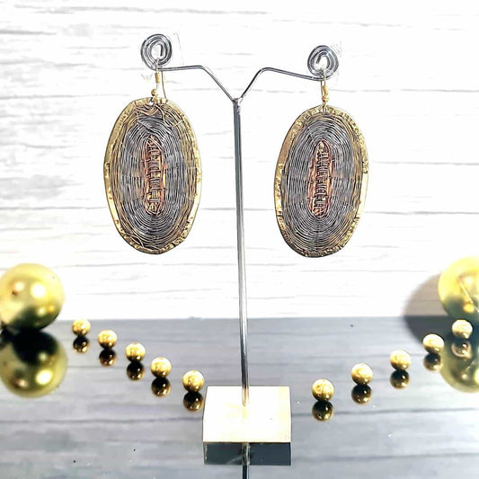Golden Brass Earring - Saajha Fashion