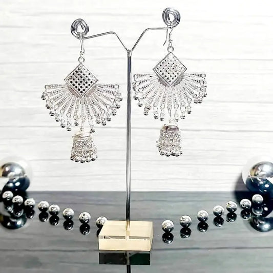 Oxidised silver earring - Saajha Fashion