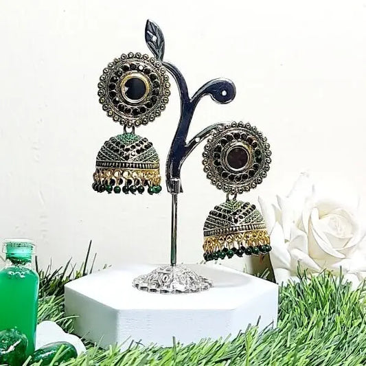 Mirror Jhumka - Saajha Fashion