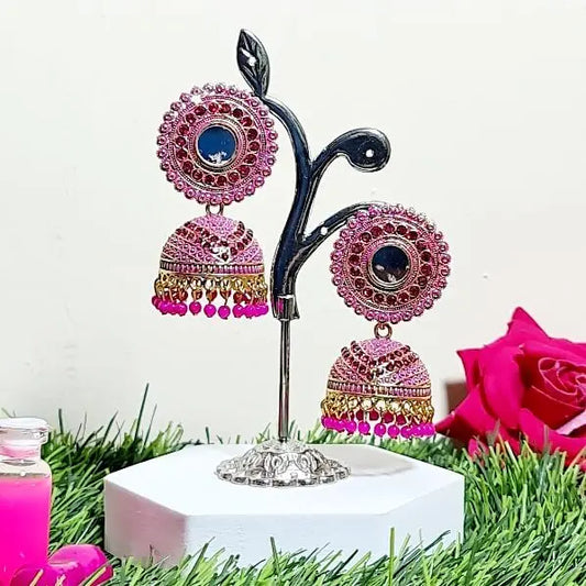Mirror Jhumka - Saajha Fashion