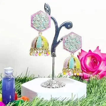 Colorful  Jhumka - Saajha Fashion