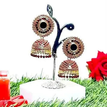 Mirror Jhumka - Saajha Fashion